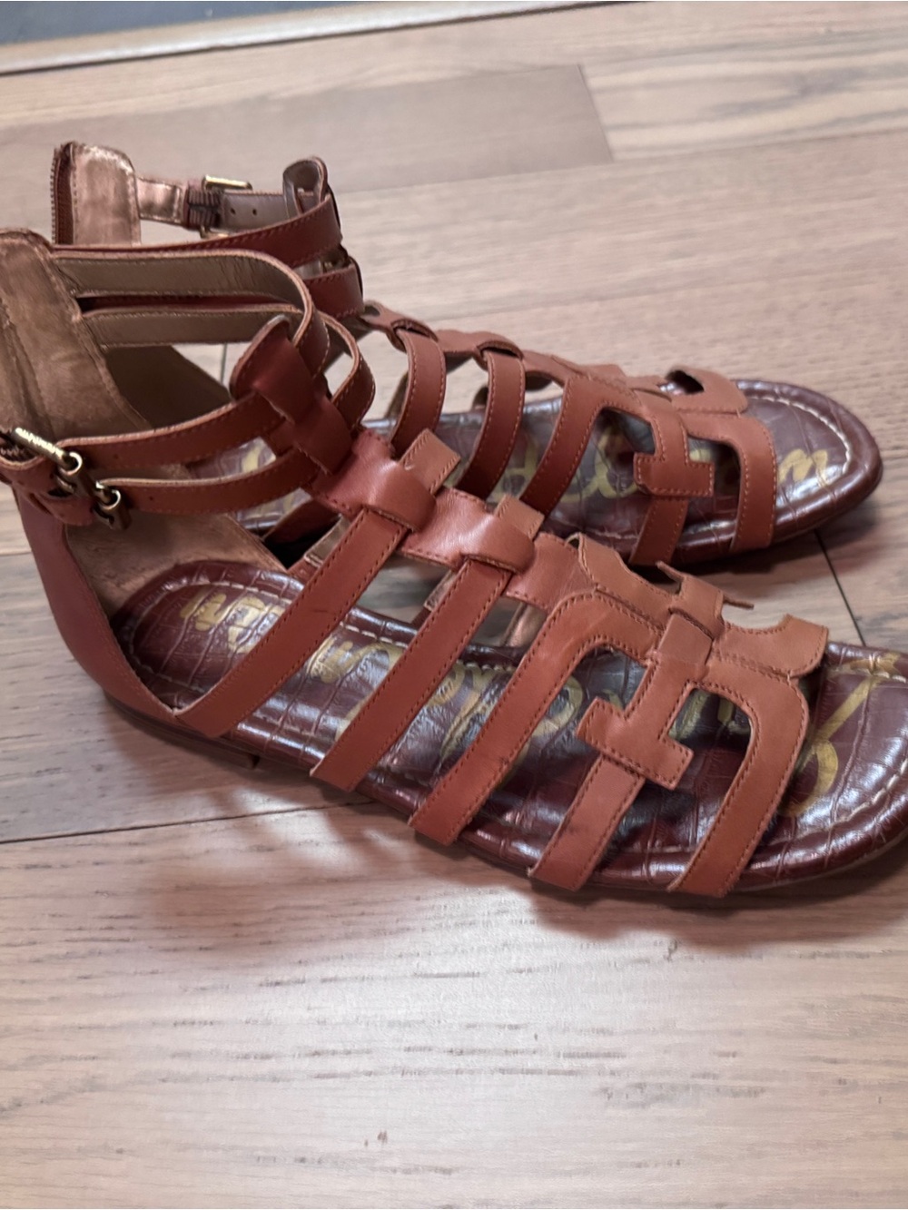 Sam Edelman Brown Strappy Gladiator Sandals